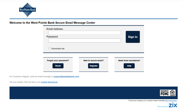 secure email login in screen