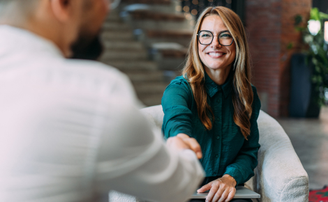 Businesspeople shaking hands